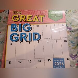 The Great Big Grid 2026 Calendar - Red and Blue